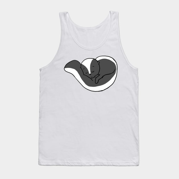 Sleepy Skunk Tank Top by A2Gretchen